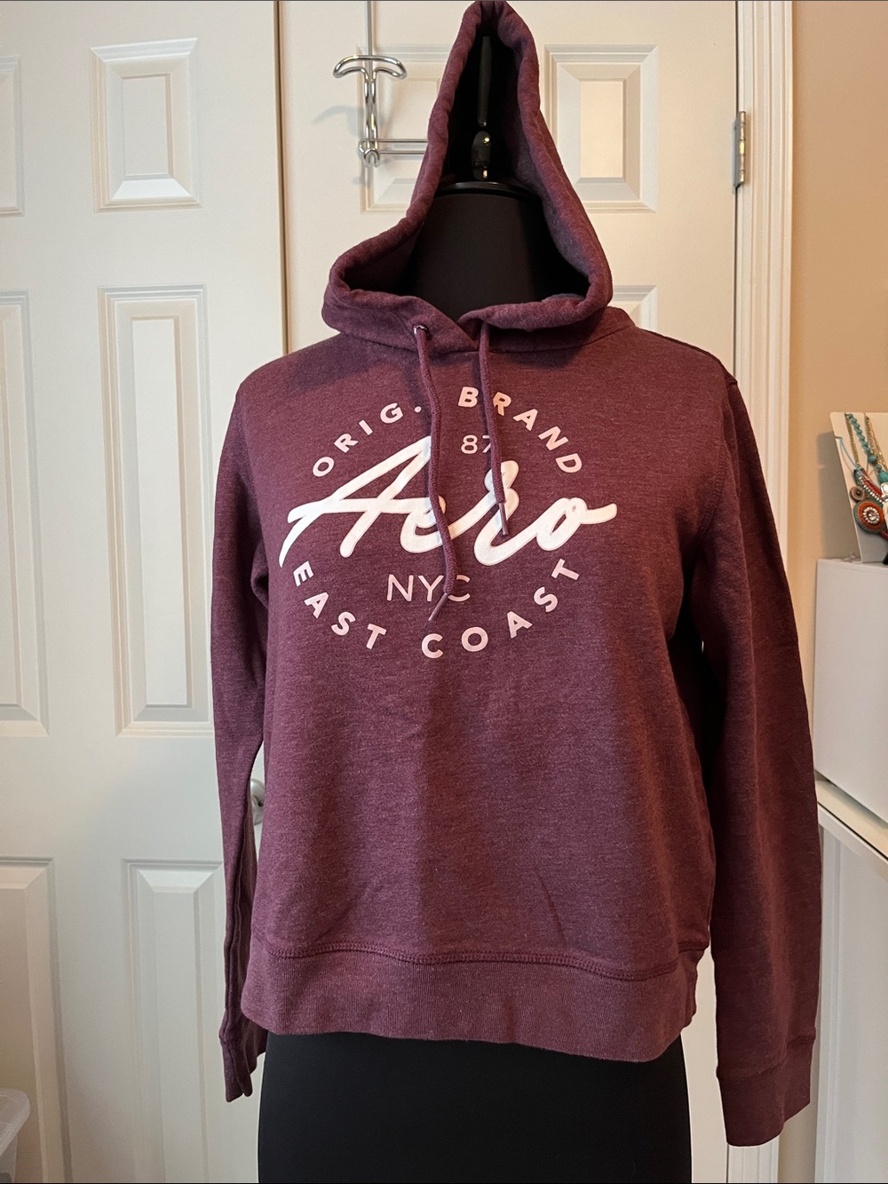 Aeropostale Maroon/Burgundy Logo Hoodie